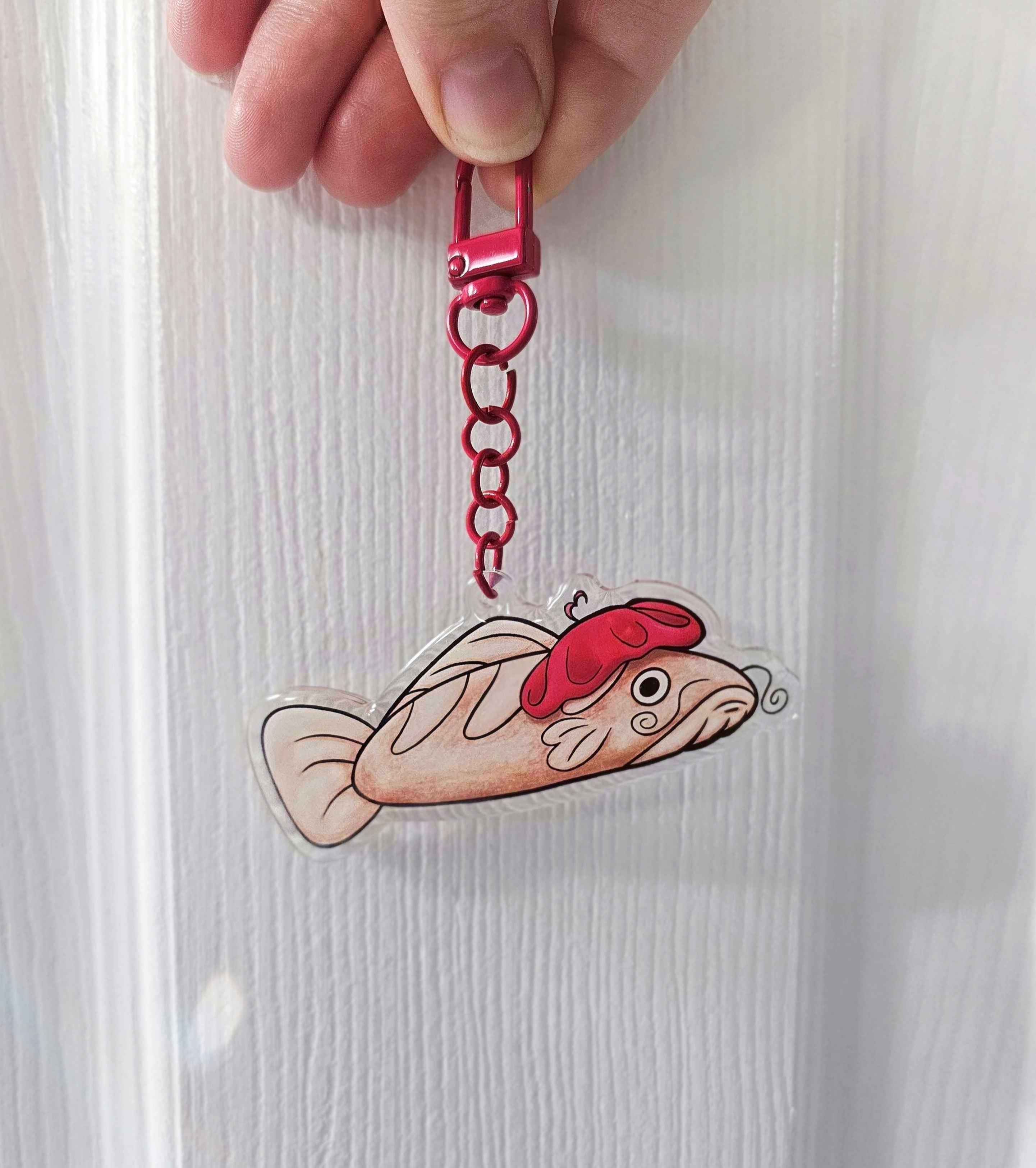 Baguette Fish Keychain
