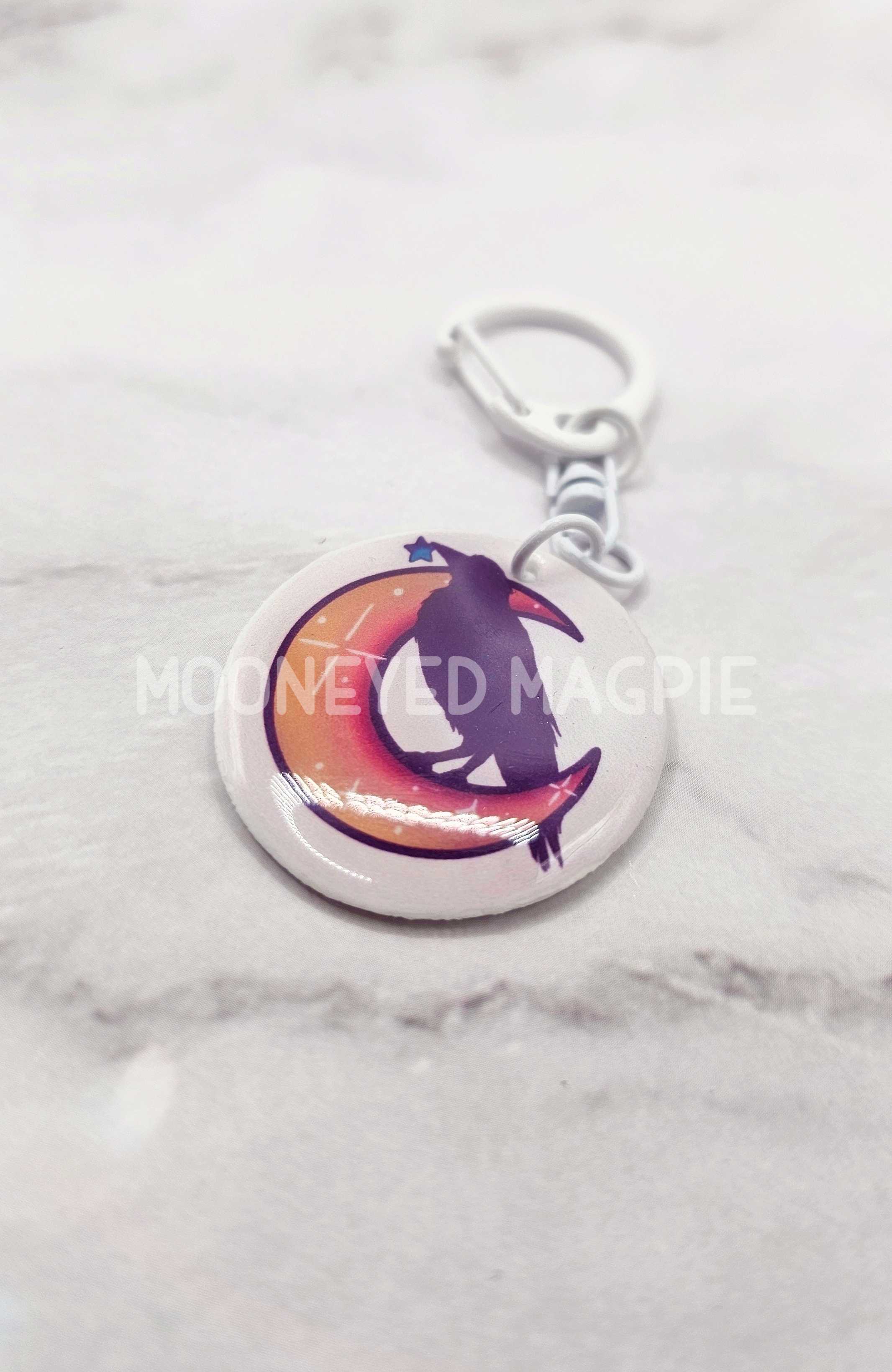Mooneyed Magpie Logo Keychain