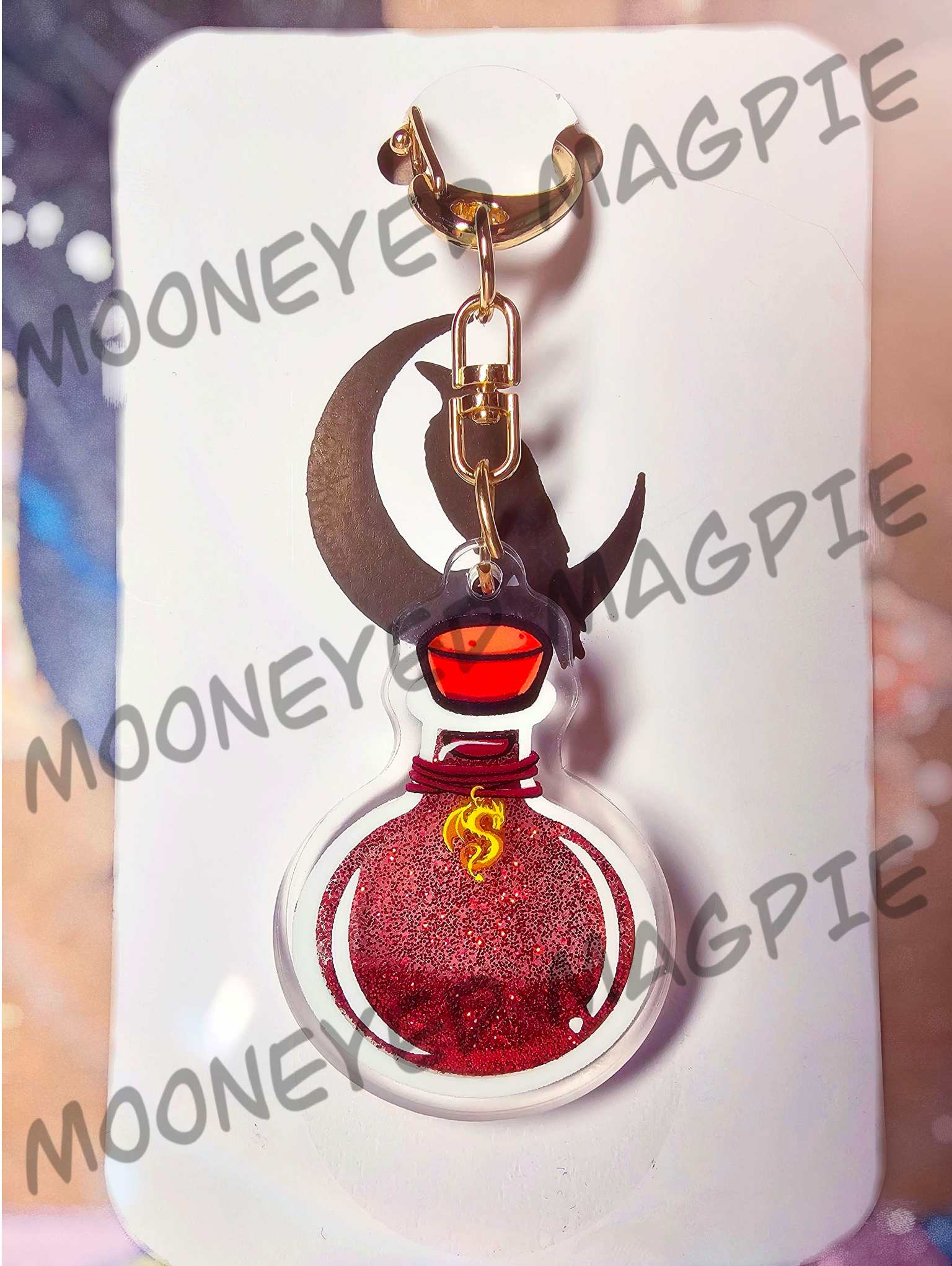 Potion Bottle Liquid Core Keychain