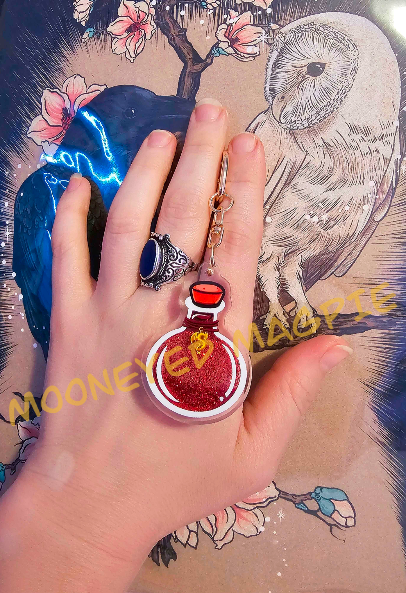 Potion Bottle Liquid Core Keychain