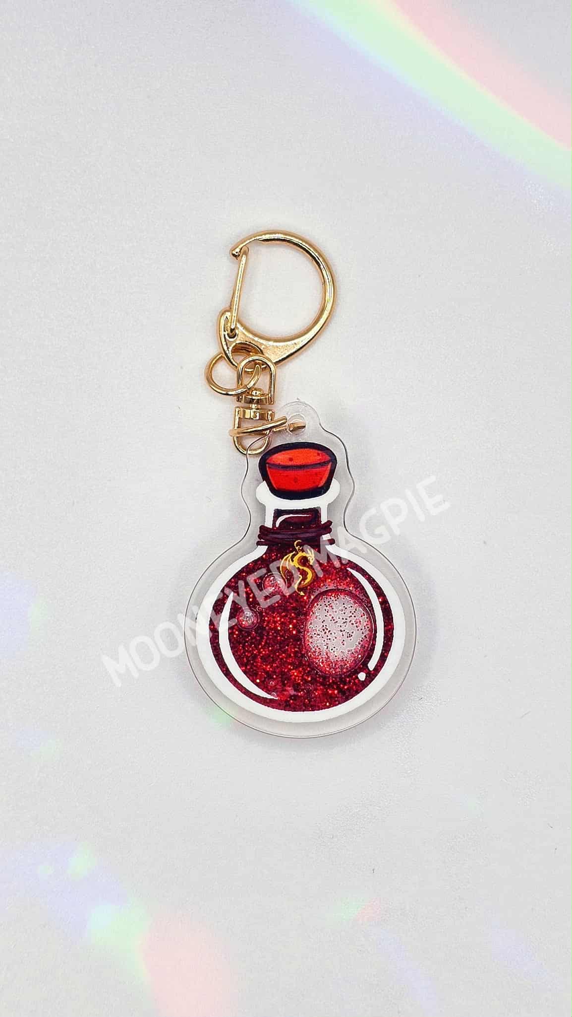 Potion Bottle Liquid Core Keychain