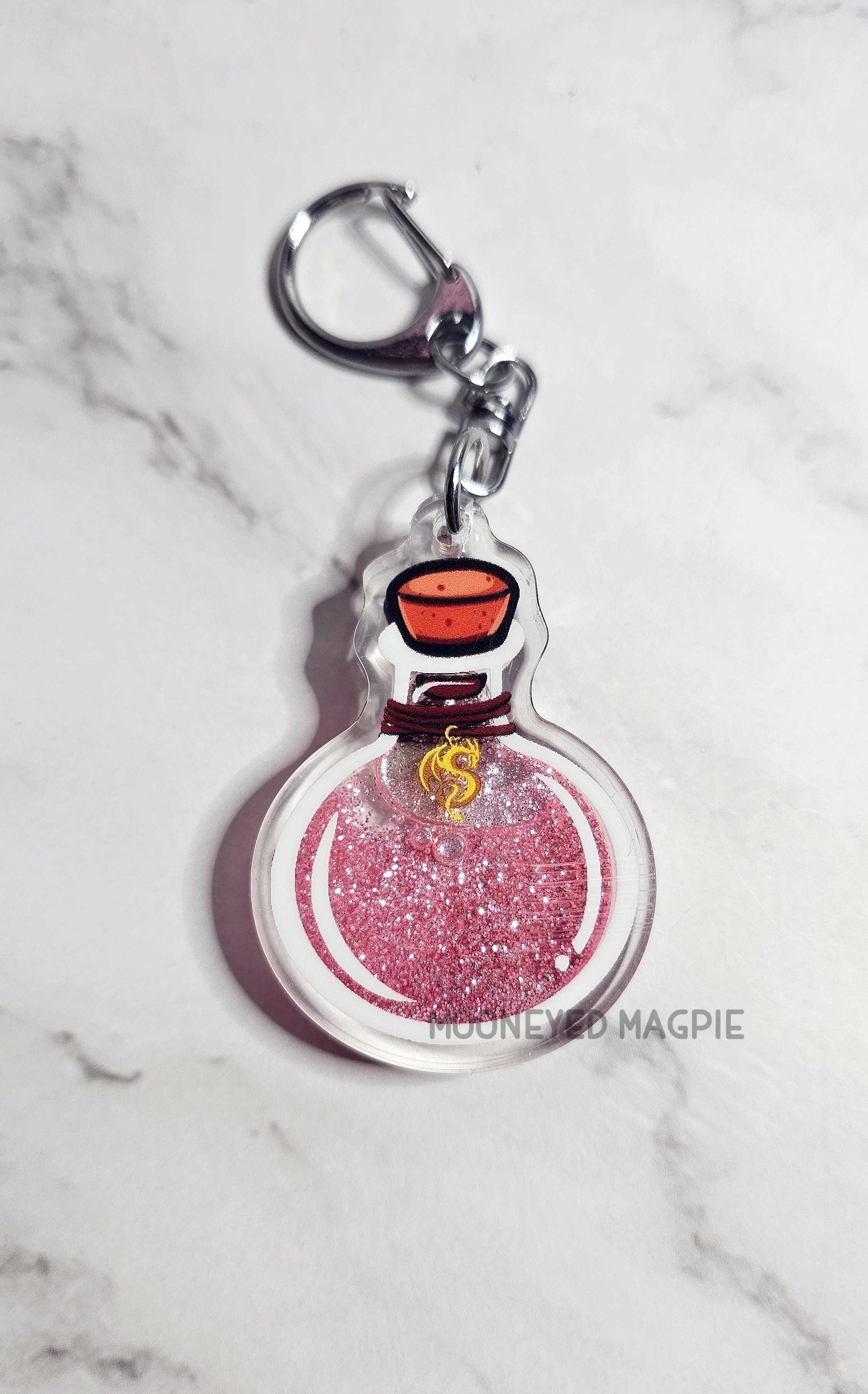 Potion Bottle Liquid Core Keychain